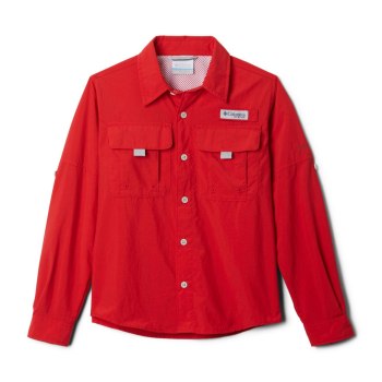 Columbia PFG Bahama Long Sleeve, Camisa Rojos Para Niño | 130957-MBX